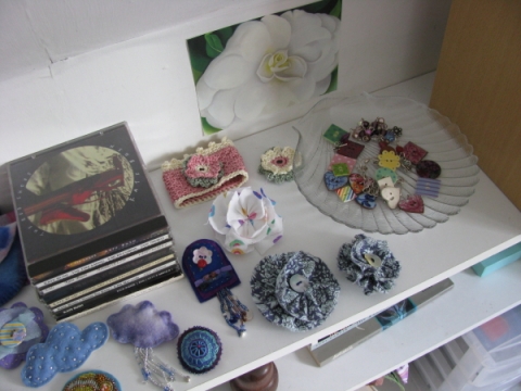 brooches and buttons